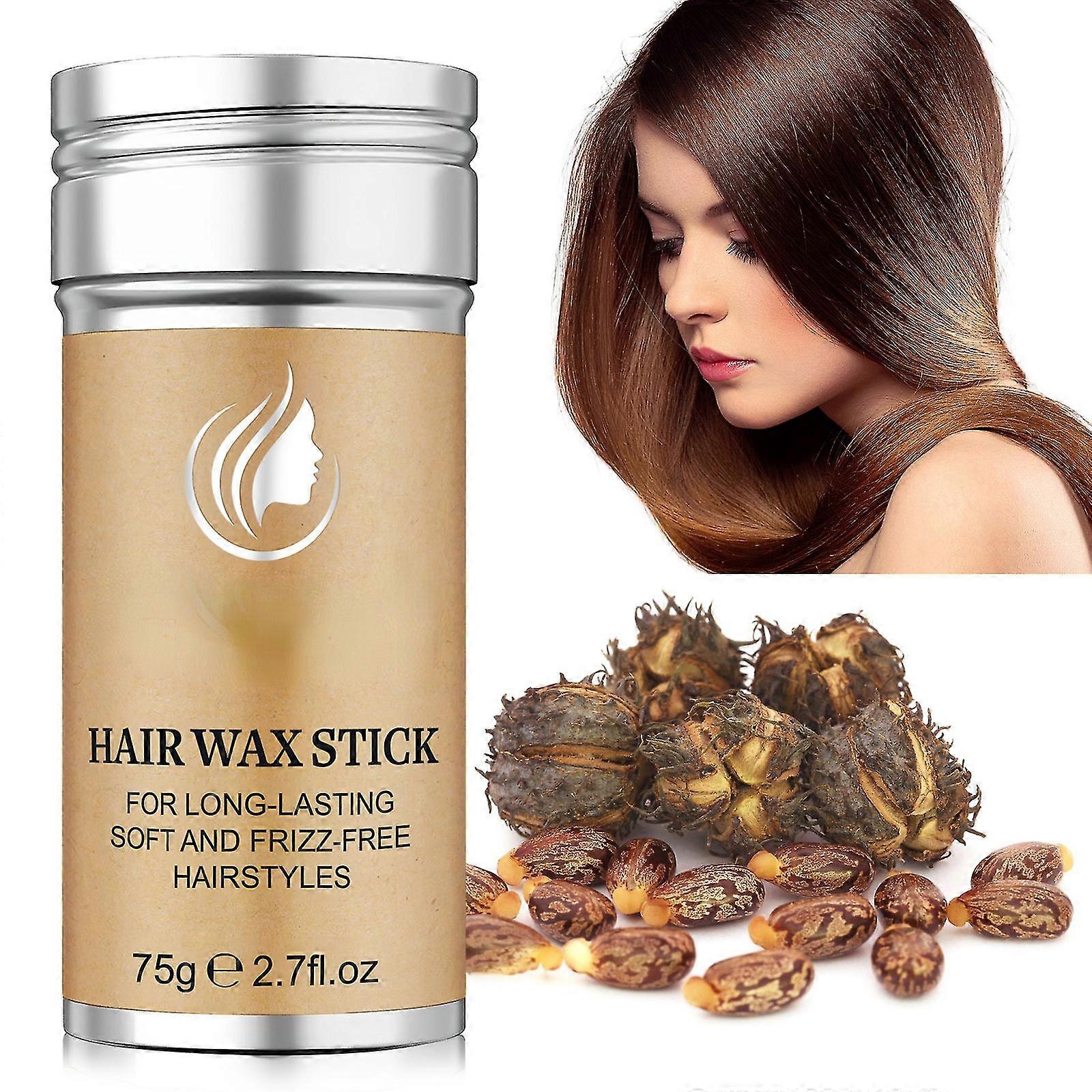Hair wax stick, soft and shiny hair, edge control, non-greasy, smooth frizz, long-lasting hold, fast results