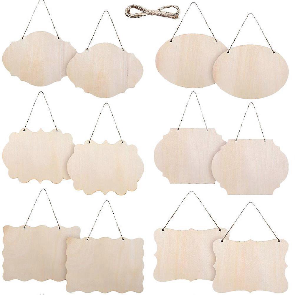 12件空白木牌 木制空白板 未完成的挂木牌