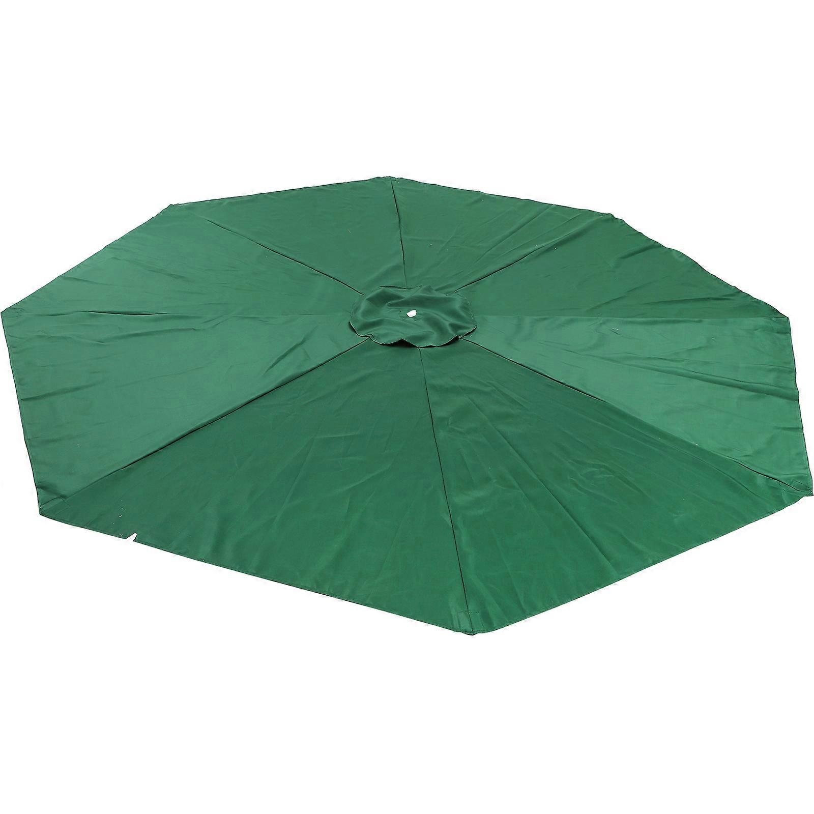1pc Parasol De Plage Auvent Protection UV Parapluie Auvent Auvent Parapluie En Plein Air Sans Support De Parapluie (Vert Foncé)