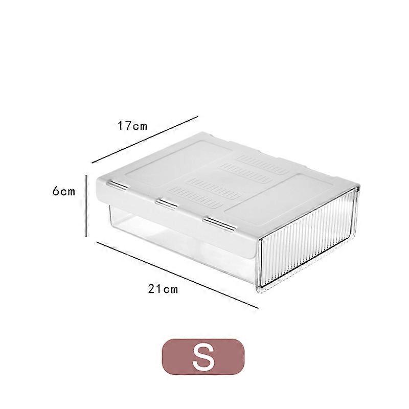 High Capacity Self-adhesive Pencil Tray Under Desk Drawer Storage Box Hidden Organizer Stand for Office Home Storage Cabinet