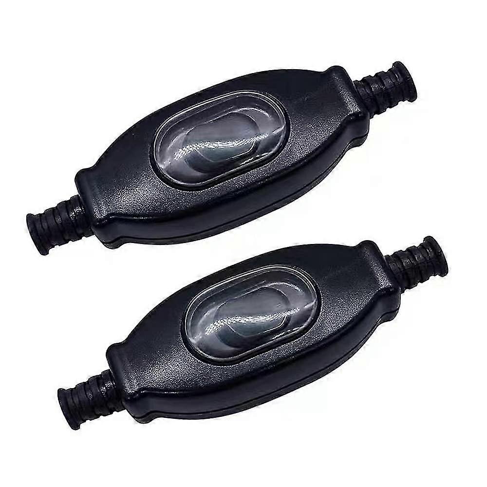 2 Pcs Waterproof Inline Rocker Switch Cord Switch 250v Outdoor Inline Switch Inline Push Button Switch For Lamps Electrical Appliances Transformers