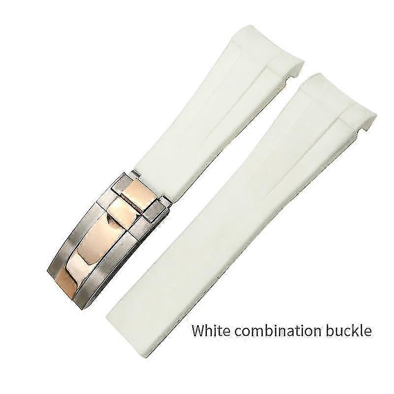 20 مم 21 مم 22 مم 19 مم طواط يصلح لرولكس صبمارينر دايتونا GMT يخت ماستر سيليكون حزام أسود ساعة الفرقة أساور - أسود روز ذهبي - عالي -