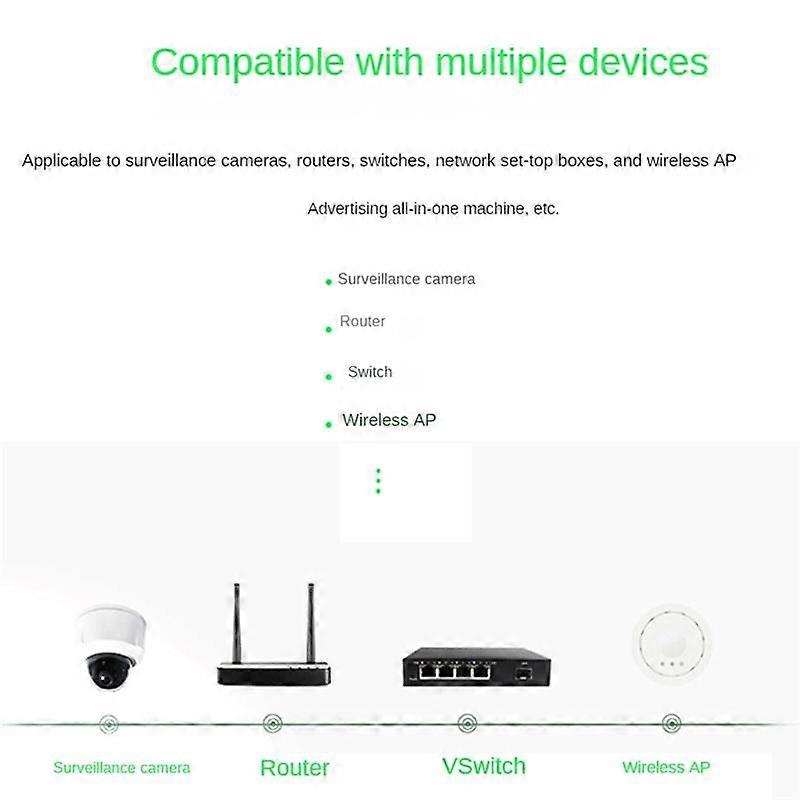 4 Port Gigabit POE Extender 100/1000M Network Switch Extender IEEE802.3Af/At Plug&Play for PoE Swit