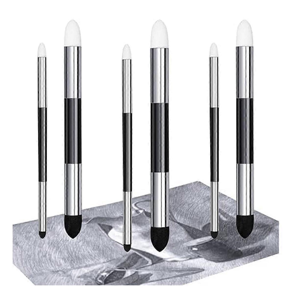 6Pack Blending Sponge Pens Dual Ended Washable Friction Sponge Brushes Sketch Wipe Reusable Blendin