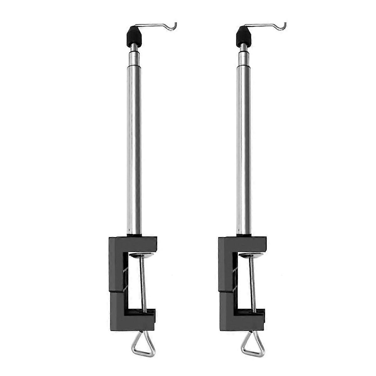 2 Pack Rotary Tool Round Grinder Telescopic Hanging Stand Holder with Table Clamp, Flex Shaft Hange