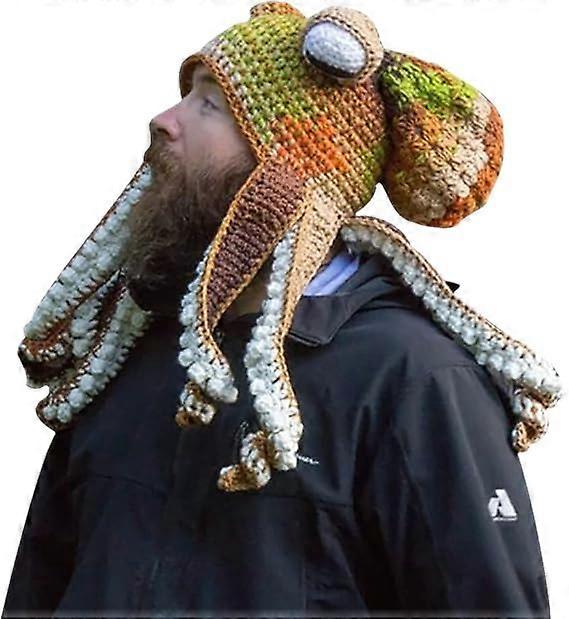 Knitted Winter Hat, Octopus Squid Hat - Octopus Costume Hat