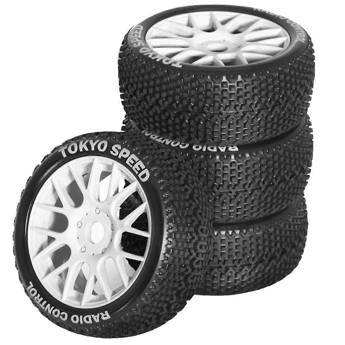 4st 110mm 1/8 RC Bilhjul Däck 17mm Hex för ARRMA Talion Redcat Team VRX RC Bil A