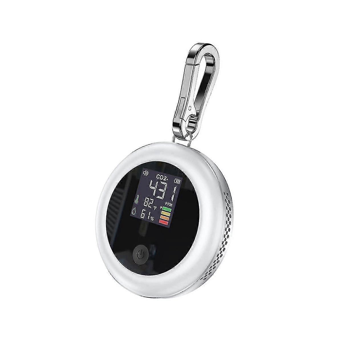 CO2-Monitor Messgerät Sensor für den Innenbereich mit Alarm, Luftqualitäts-Kohlendioxid-Monitor mit 400-5000 ppm-ndir CO2-Tester (weiß)
