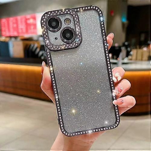 For iPhone 15 Diamond Gradient Glitter Plated TPU Mobile Phone Case