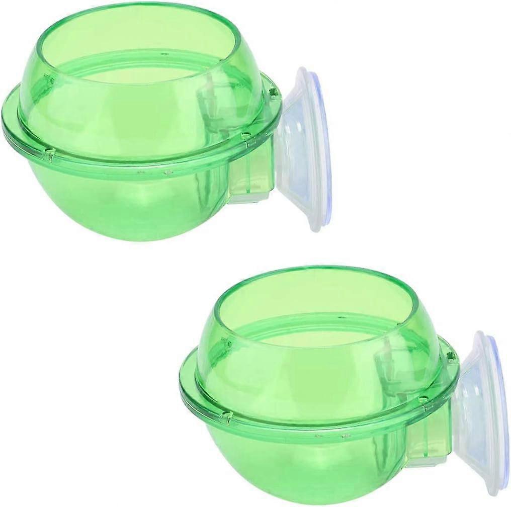 2 Piece Reptile Food Bowl Reptile Suction Cup Feeder with Suction Cups for Reptiles, Insects, Spiders, Geckos,2024 Ping
