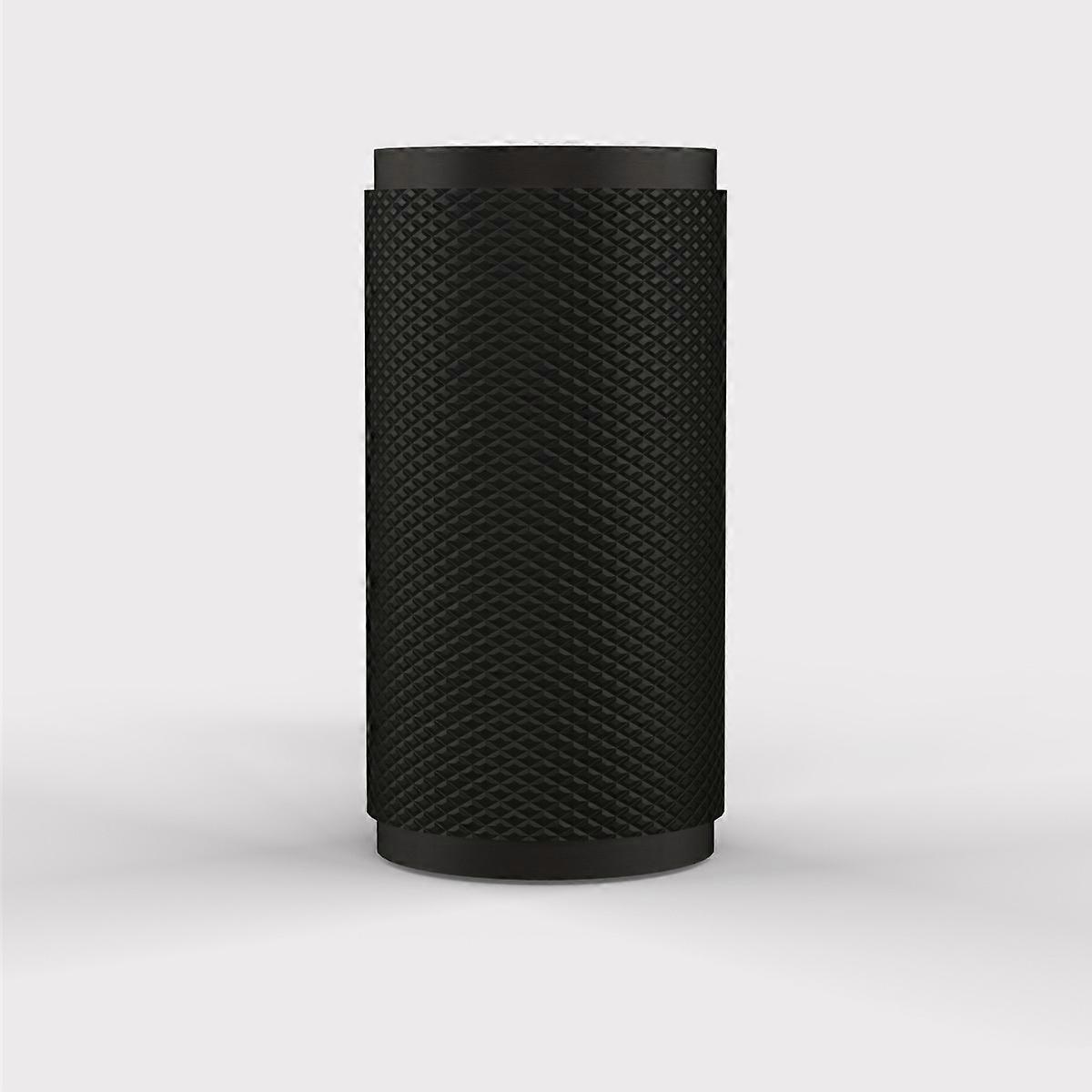 Brass Knurled Cylinder Pulls in Black
