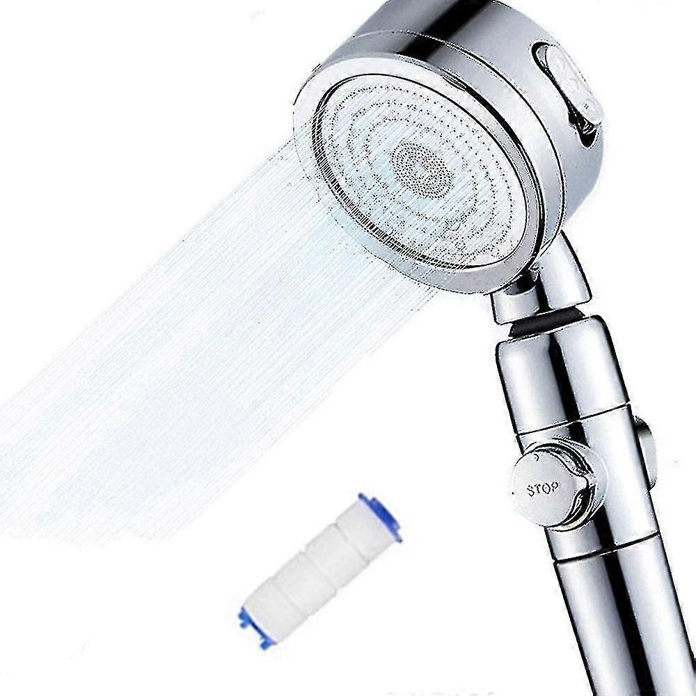 High Pressure Shower Head, With On/off Full Shutoff Push Button