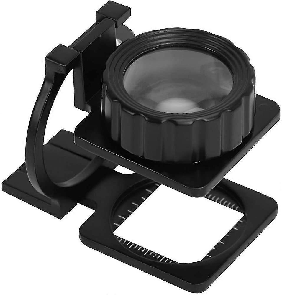 15x Folding Magnifier With Double Optical Glass Lens. Portable Magnifying Glass