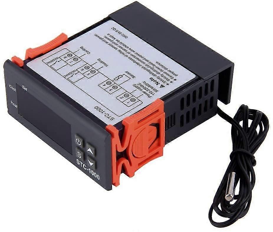 Stc-1000 220v All-purpose Thermostat Temperature Controller Calibration Fahrenheit & Centigrade Display + Sensor Probe