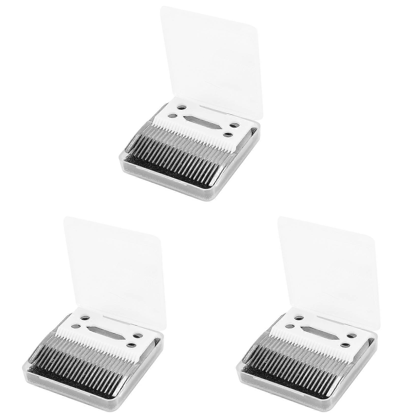 6pc Hair Beard Replace Ceramic Blade Cutter Metal Bottom For Shear Clipper