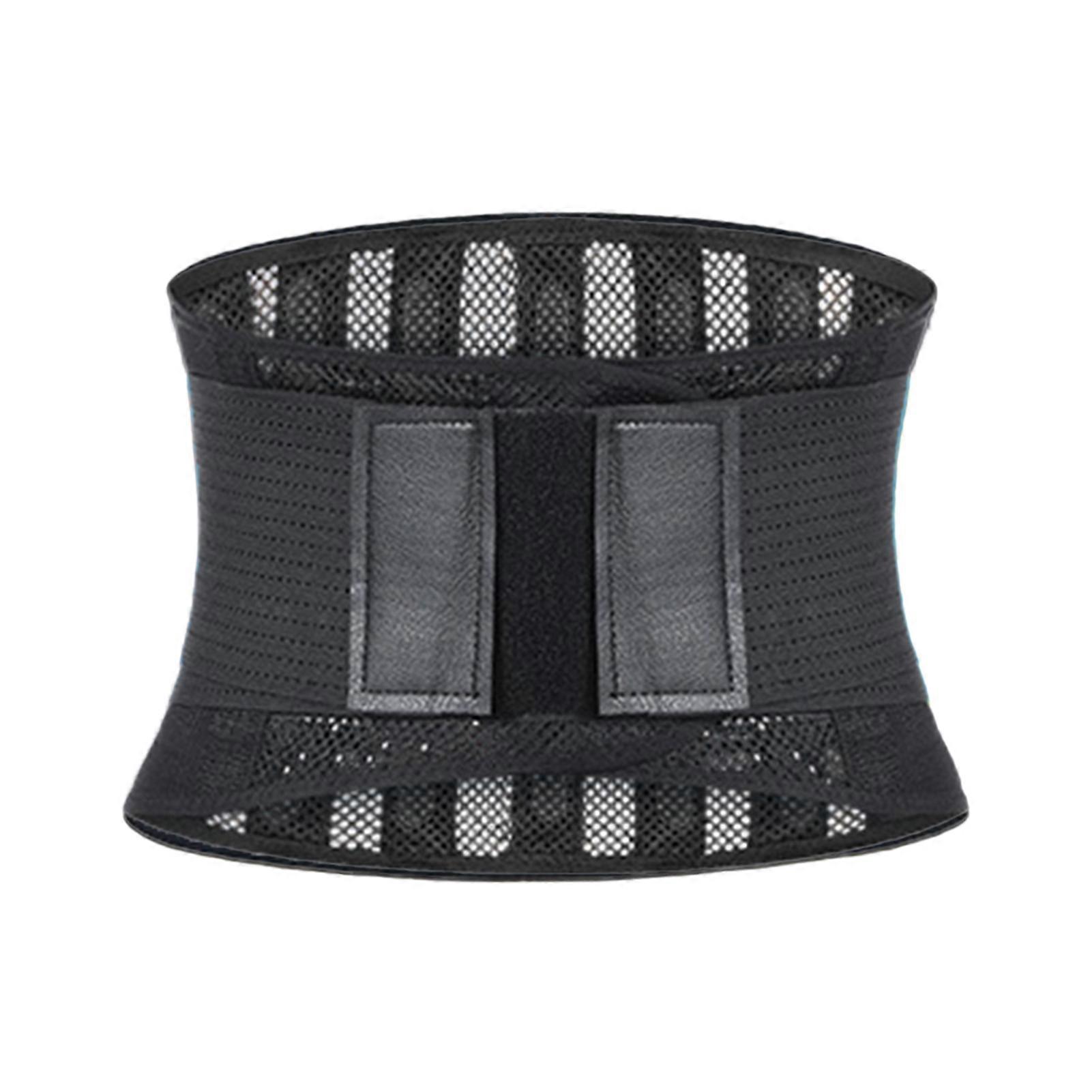 Kaesi Waist Support Belt Widened Breathable Mesh Fabric Elastic Heavy Pressure Fat Burning Belt for Gym