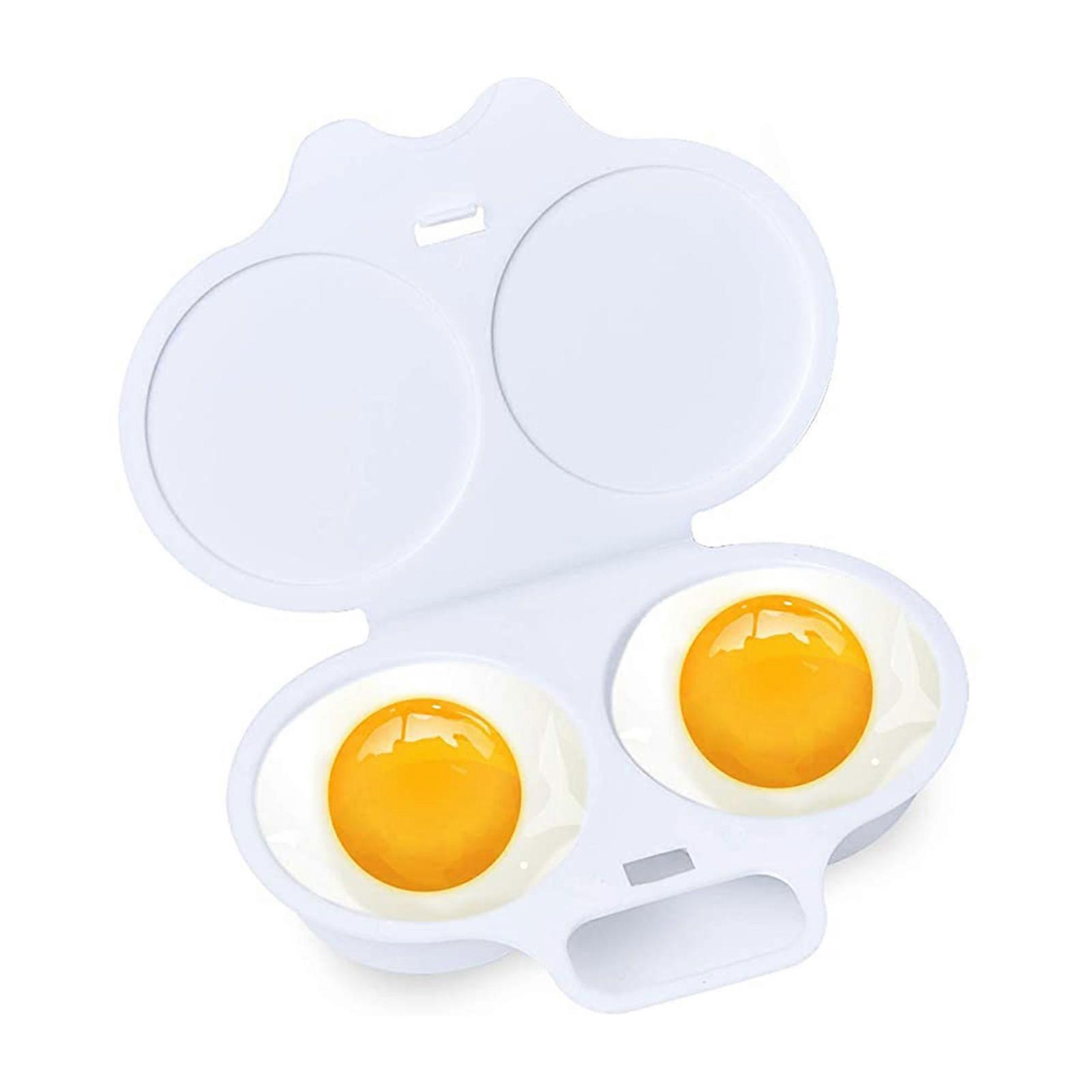 2 Slots Microwave Mini Kitchen Egg Maker Steamer Breakfast Cooker Boiler Box KAESI