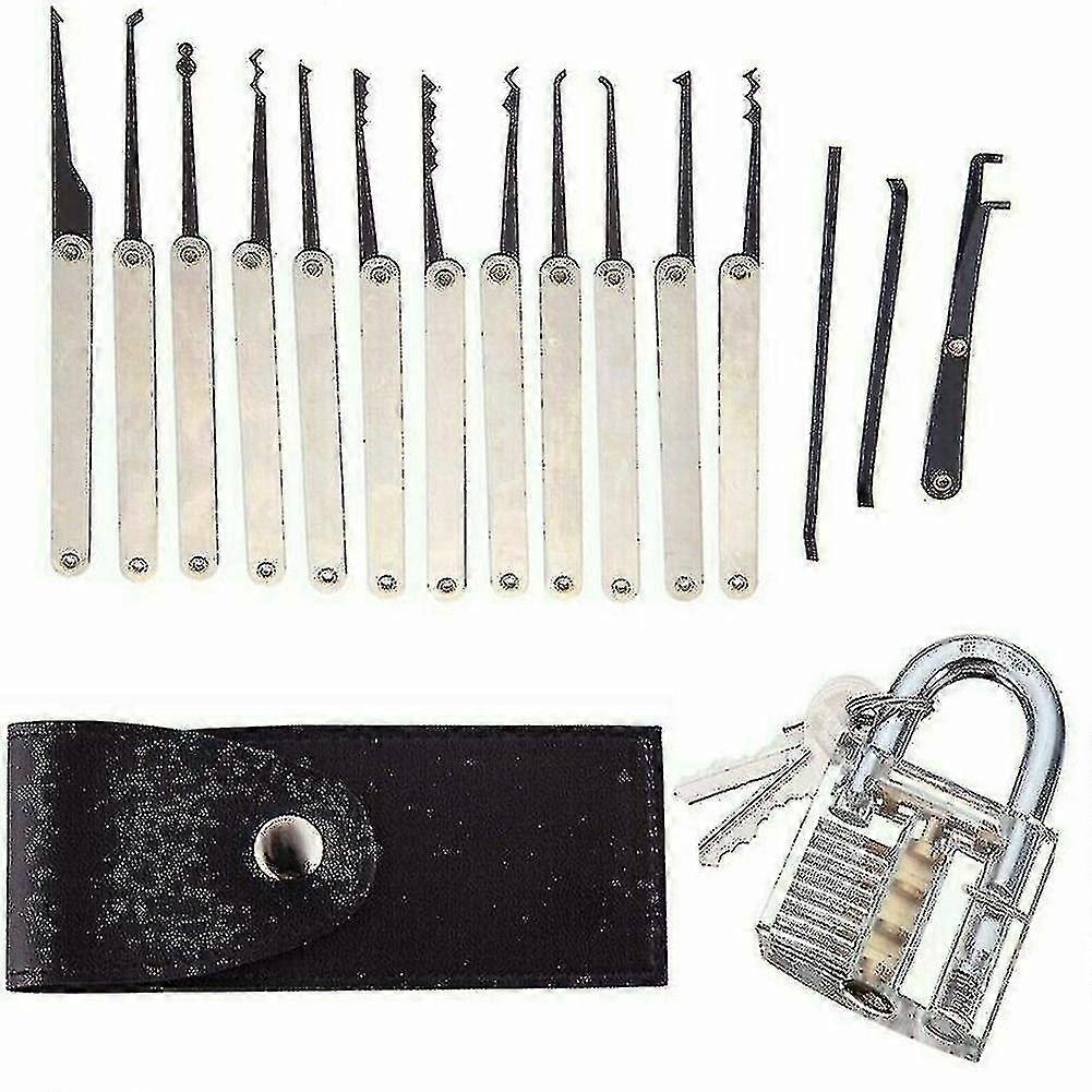 15pcs/set Lock Pick Tools Entriegelung Set Key Extractor Practice Lock Ty