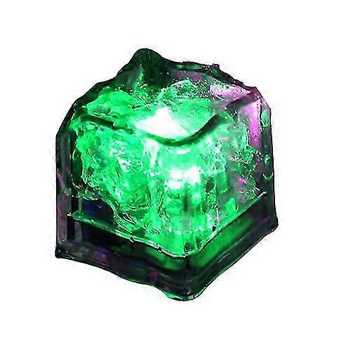 Simulation Ice Cube - 2pcs Plastic Luminous Ice Cube With Green Light