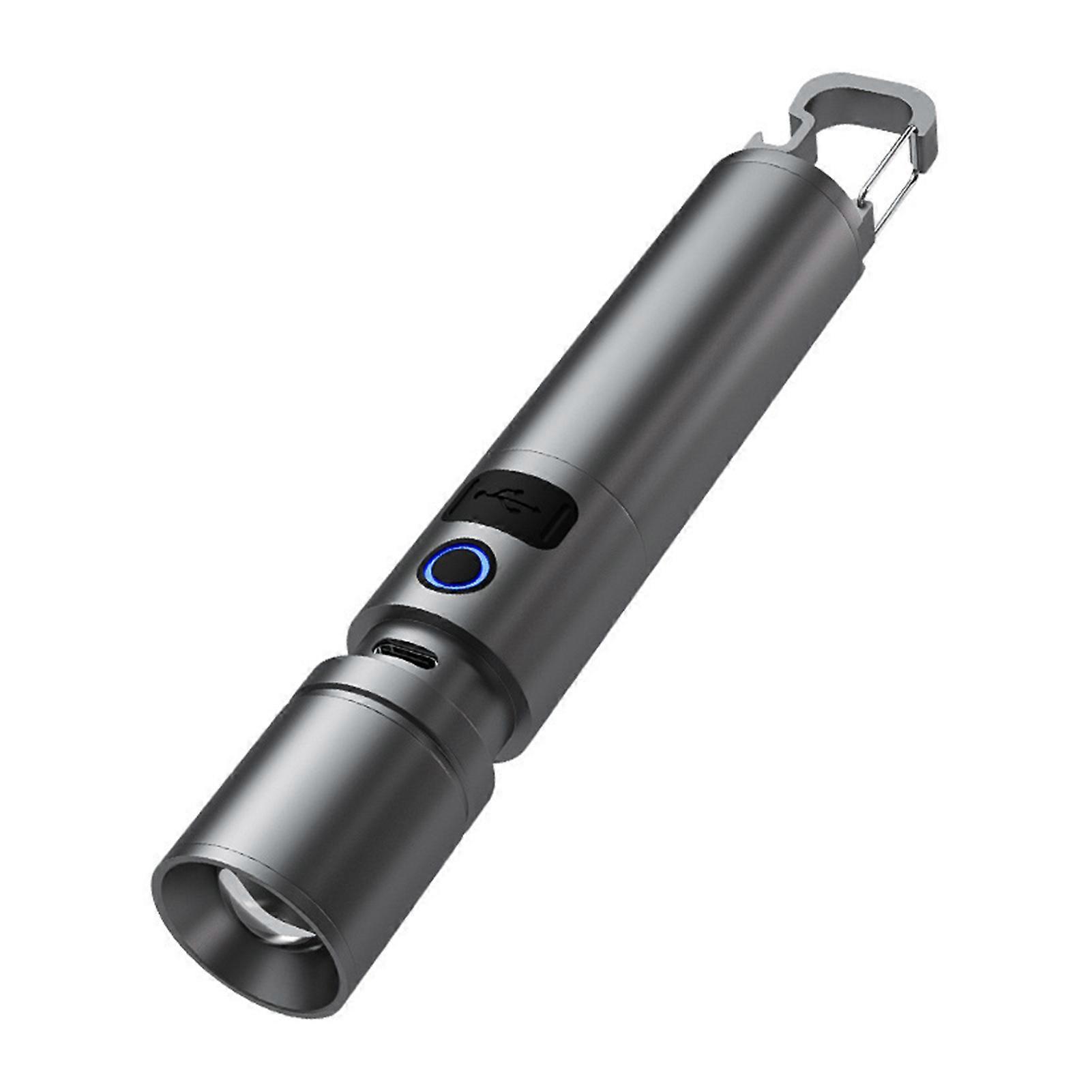 Powerful Torch LED Flashlight Waterproof Shock-Resistant Super Bright High Lumens Zoomable USB Rechargeable Flashlight