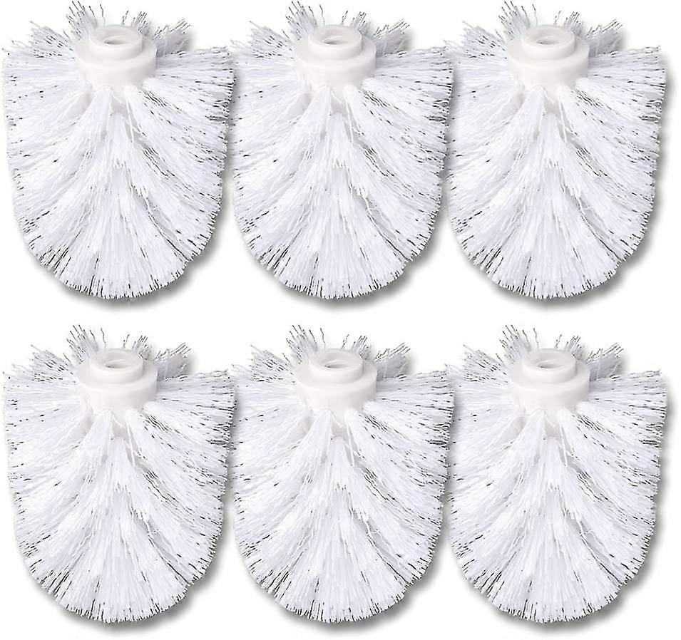 حزمة مرحاض رأس فرشاة احتياطية فرش احتياطية بيضاء رأس فرشاة بيضاء قابلة للاستبدال بشكل فردي فرشاة المرحاض الأبيض فرش المرحاض فرش المرحاض 6 مرحاض احتياطي