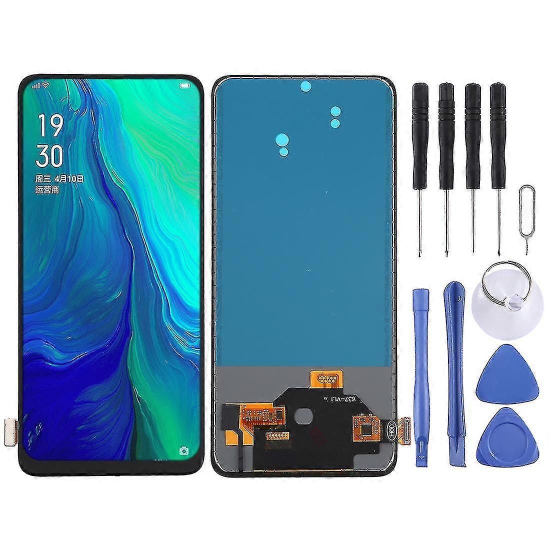 شاشة TFT LCD متوافقة مع Oppo Reno 10x Zoom مع مجموعة كاملة للمحول الرقمي (بدون تحديد بصمة الإصبع)