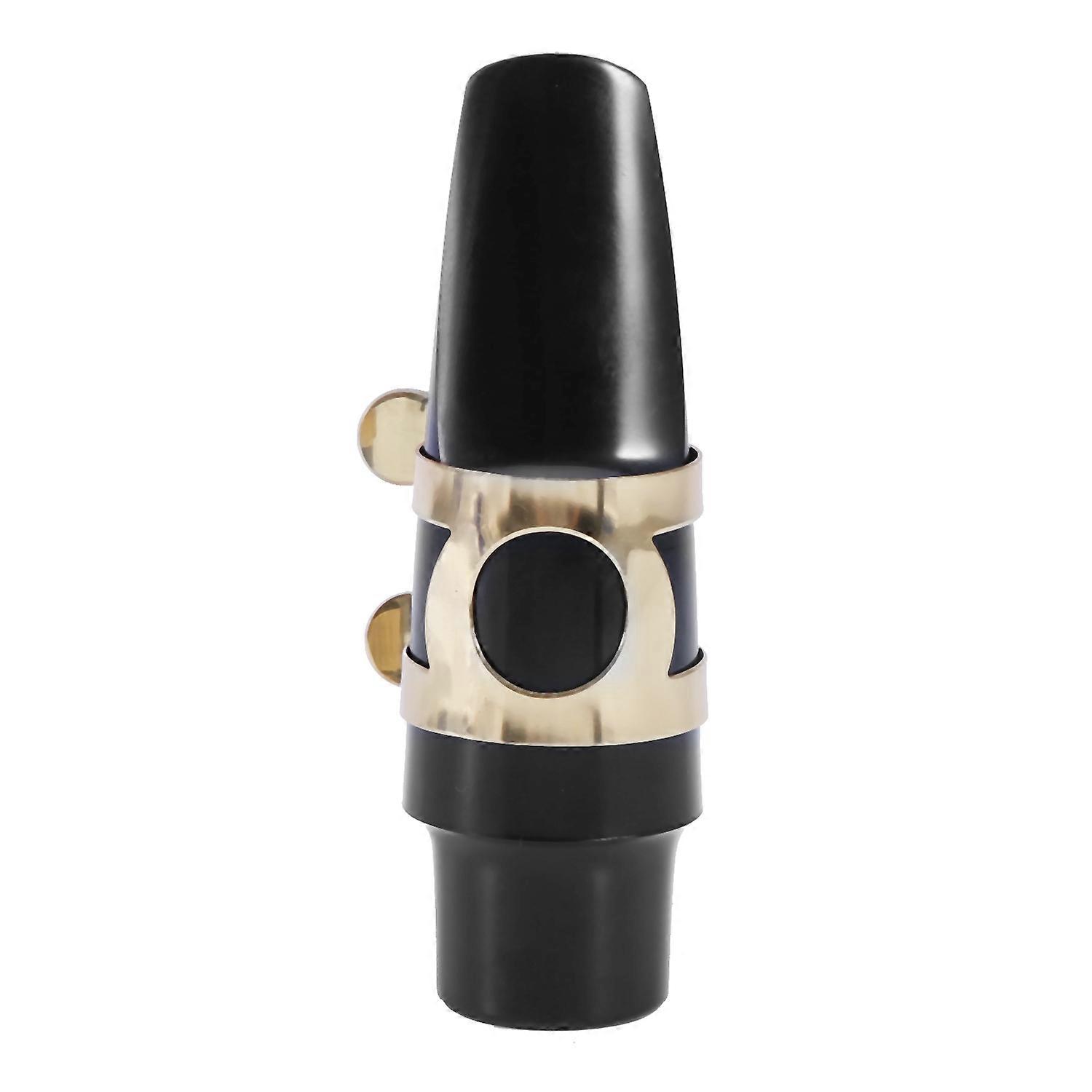 Sax Saxophone Mouthpiece Plastic with Cap Metal Buckle Reed Mouthpiece Patches Pads Cushions