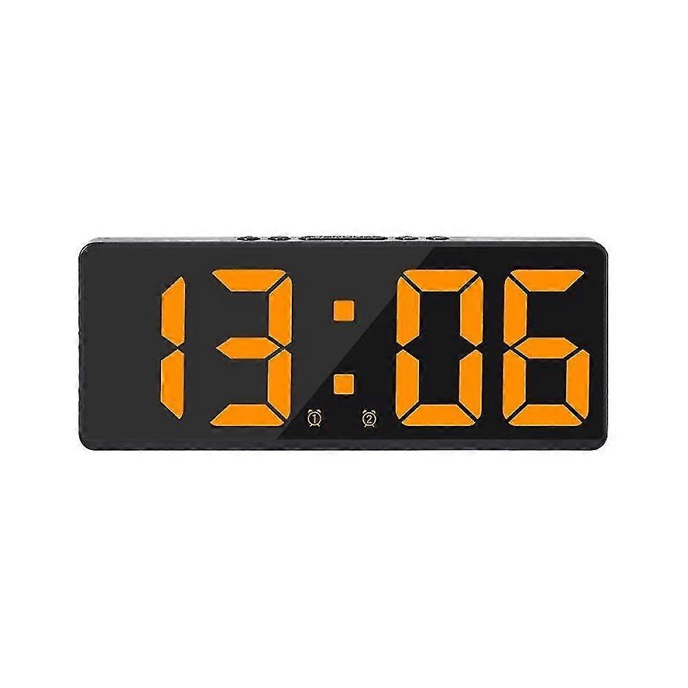 Smart Large Digital Wall Clock App Control Time/Date/&Sound Activate & Countdown Function Stepless Brightness & Volume Alarm With Snooze Functio