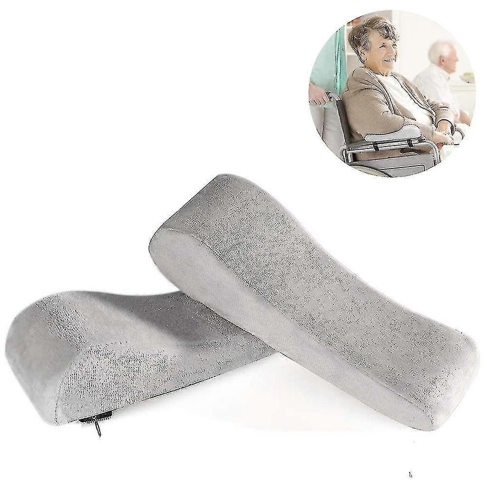 1 Pair Memory Foam Arm Rest Office Chair Armrest Pads And Elevated Sloped Armrest - Universal Cushion Covers For Armrest And Elbow Relief