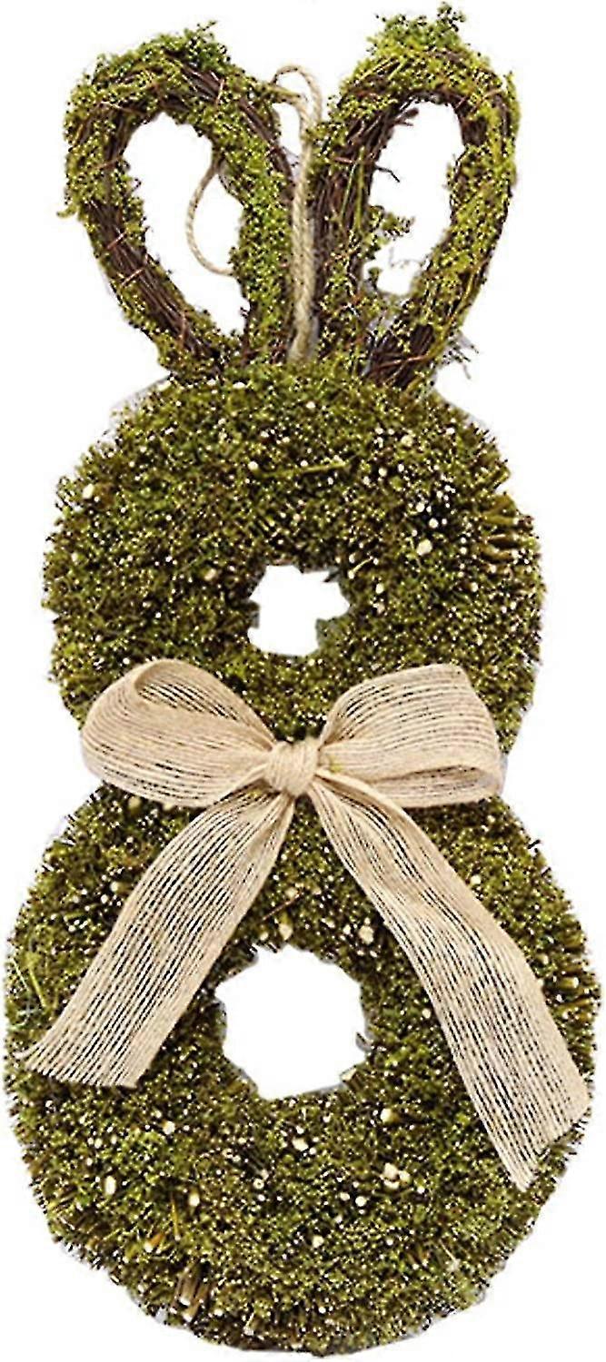 New - Artificial Easter Wreath, Rabbit Wreath For Easter Front Door Spring Wreath Farmhouse