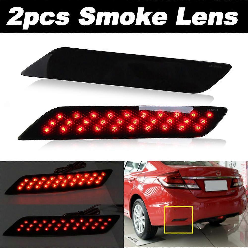 For Honda Civic Rear Reflector Assembly 2017 2018 Driver Side | LED | DOT Certified | Vehicle Trim: Si; Sedan ;Hatchback; Type R | HO1 HiRev Sports | V1 Rear Bumper LED Reflectors | Honda Civic Type R | FK8 ⁄  FK2 2.0T K20C1 | 2015-2021 - Red