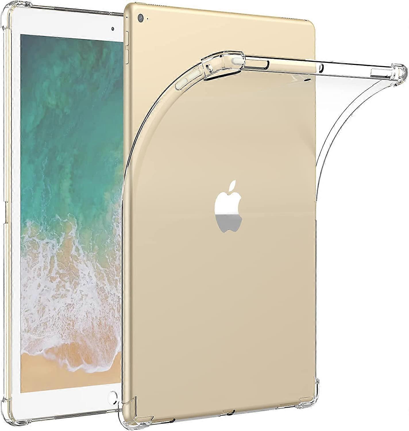 Clear Case for iPad Pro 12.9'' 2015/2017,Flexible Soft TPU Silicone Case Protective Cover for iPad Pro Models A1584 A1652 A1670 A1671 A1821