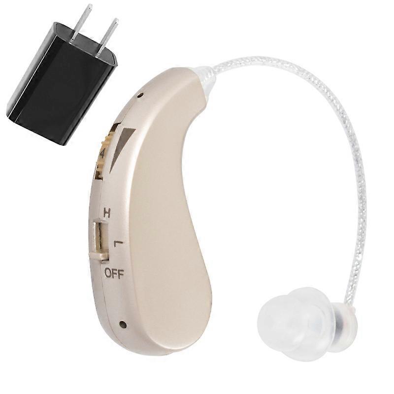 Behind the Ear Hearing Aids Rechargeable Sound Amplifier Elderly Deafness Help