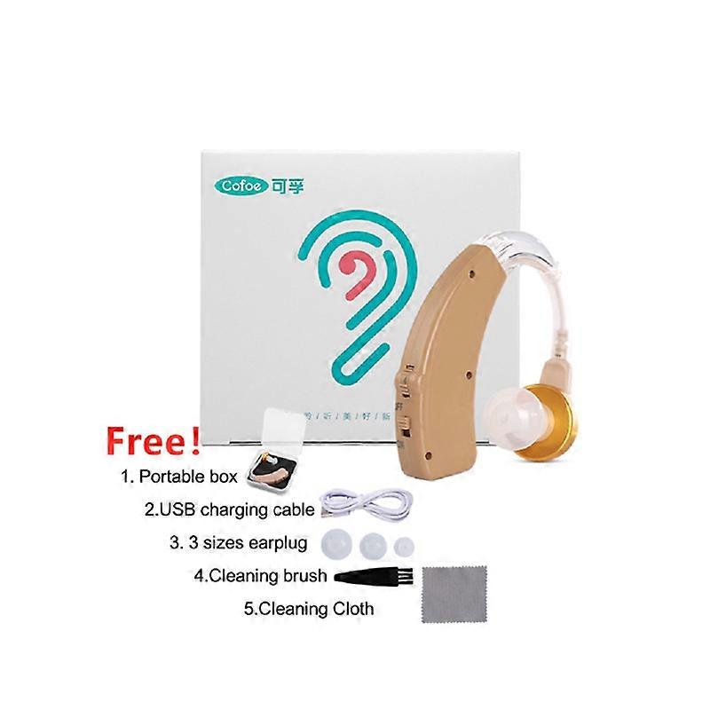 Home Rechargeable Hearing Aid Mini BTE Invisible USB Sound Amplifier for Hearing Problems