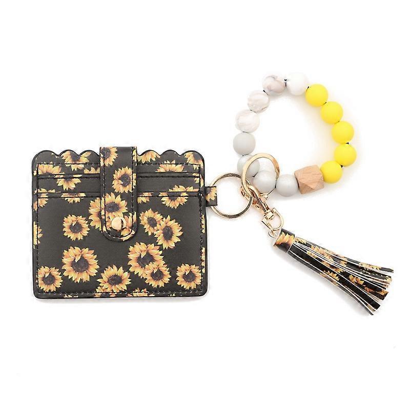 Bracelet Wallet With Keychain, Color: Sunflower