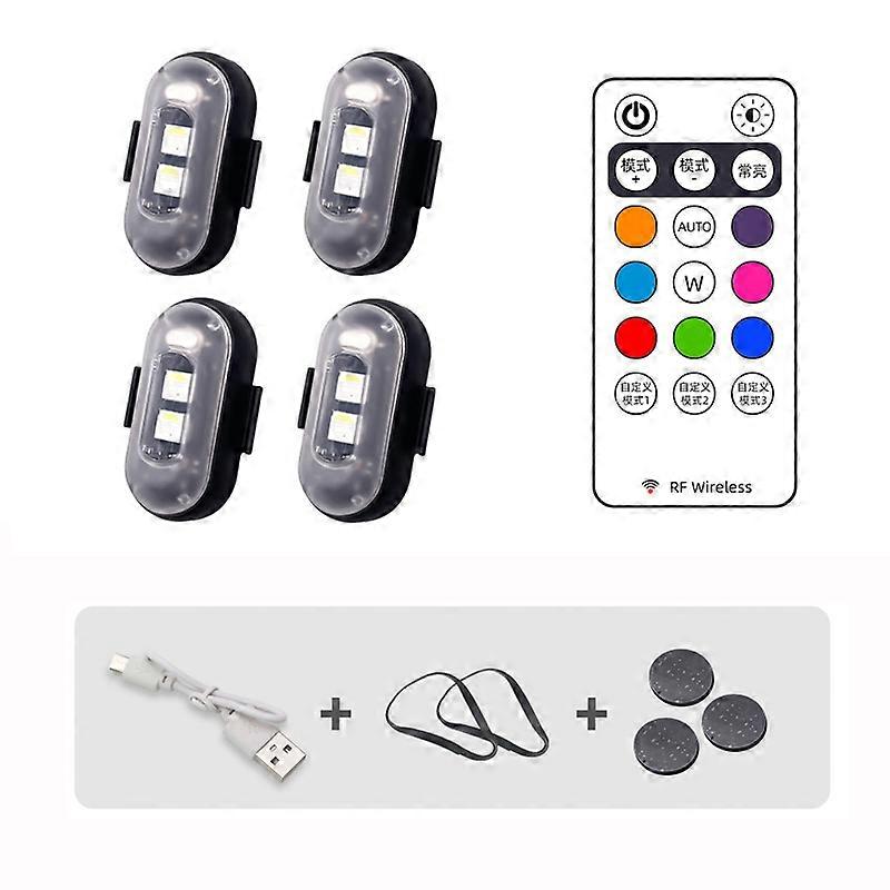 RGB Led Aircraft Strobe lights Motorcycle Lights LED Flash Position Wireless Light Aircraft Airplane Helicopter Warning Lights