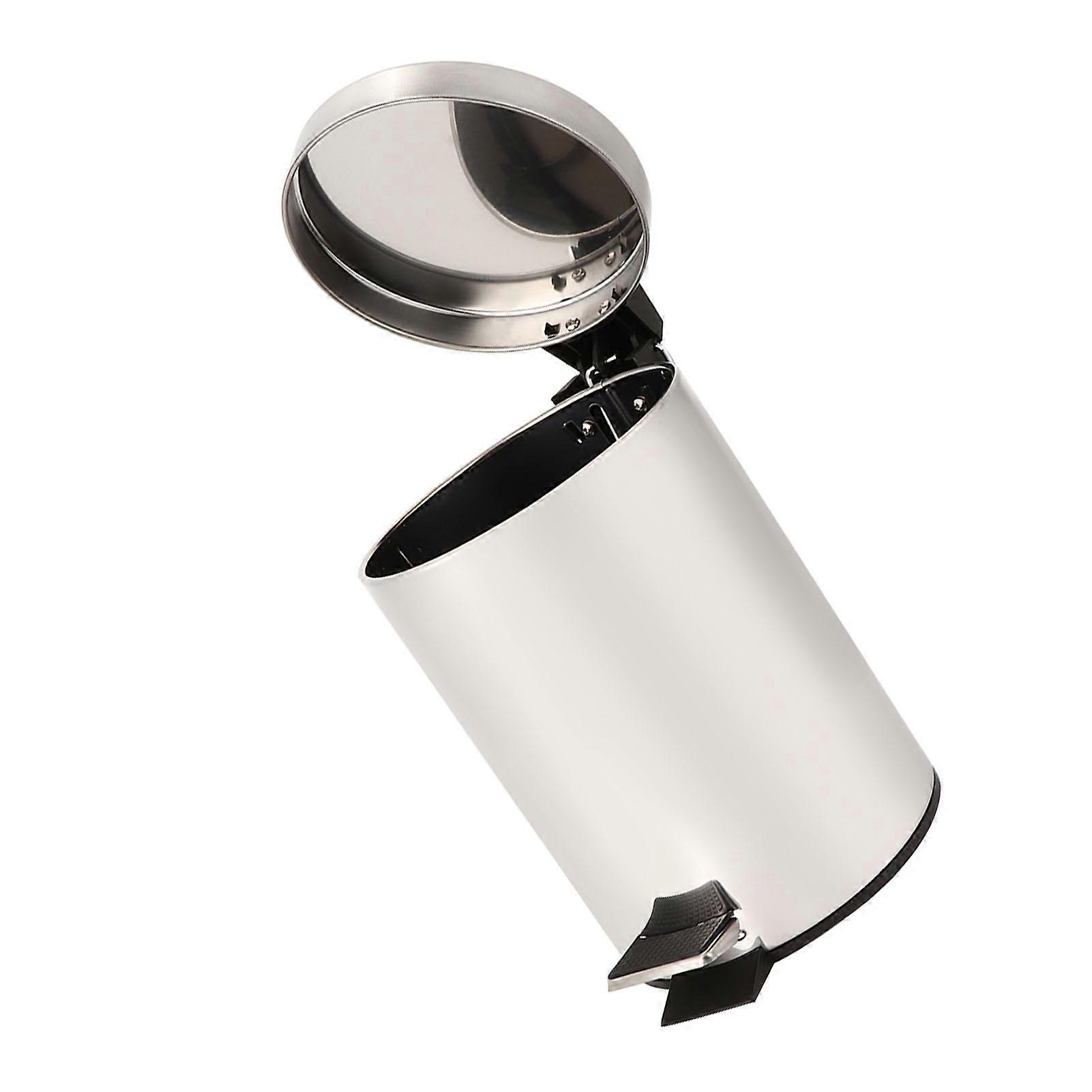 3L Stainless Steel Step Trash Can - Household Pedal Garbage Bin Container