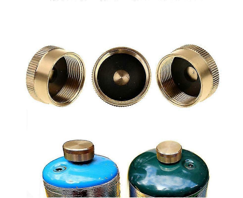 Solid Brass Refill 1LB Propane Gas Bottle Cylinder Coupler Protective Sealed Cap