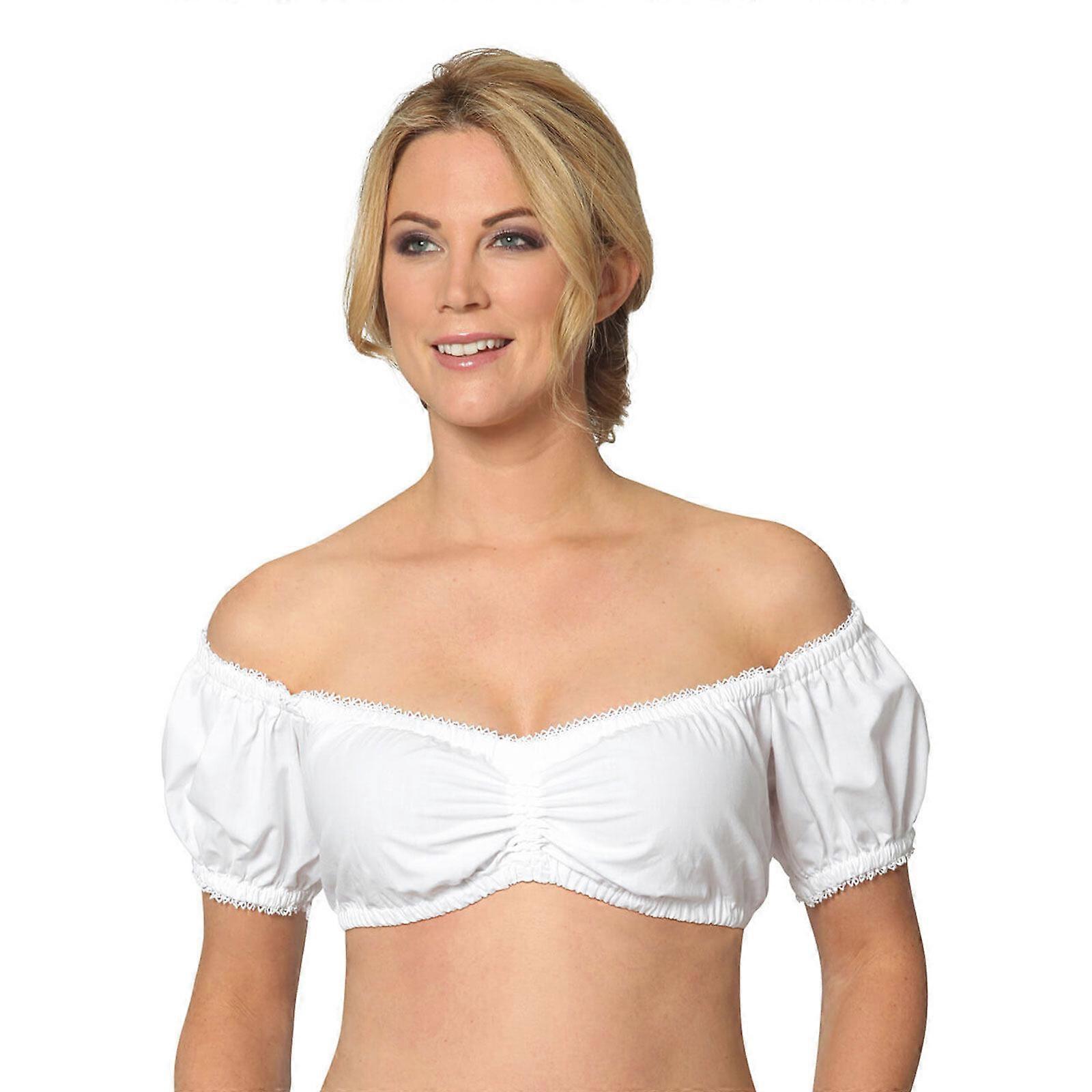 Camicetta da donna elegante Dirndl Camicetta di pizzo Dirndl nera per Oktoberfest