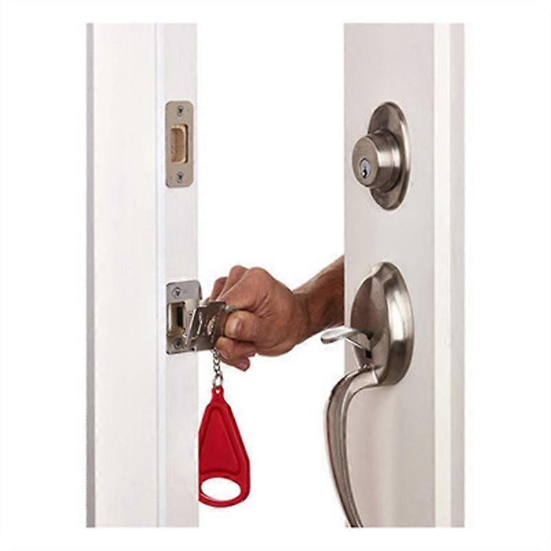 Black Portable Door Lock Travel Lock Extra Security and Security Lock Security for Displaced at Home Apartment Residence Hotel Motel