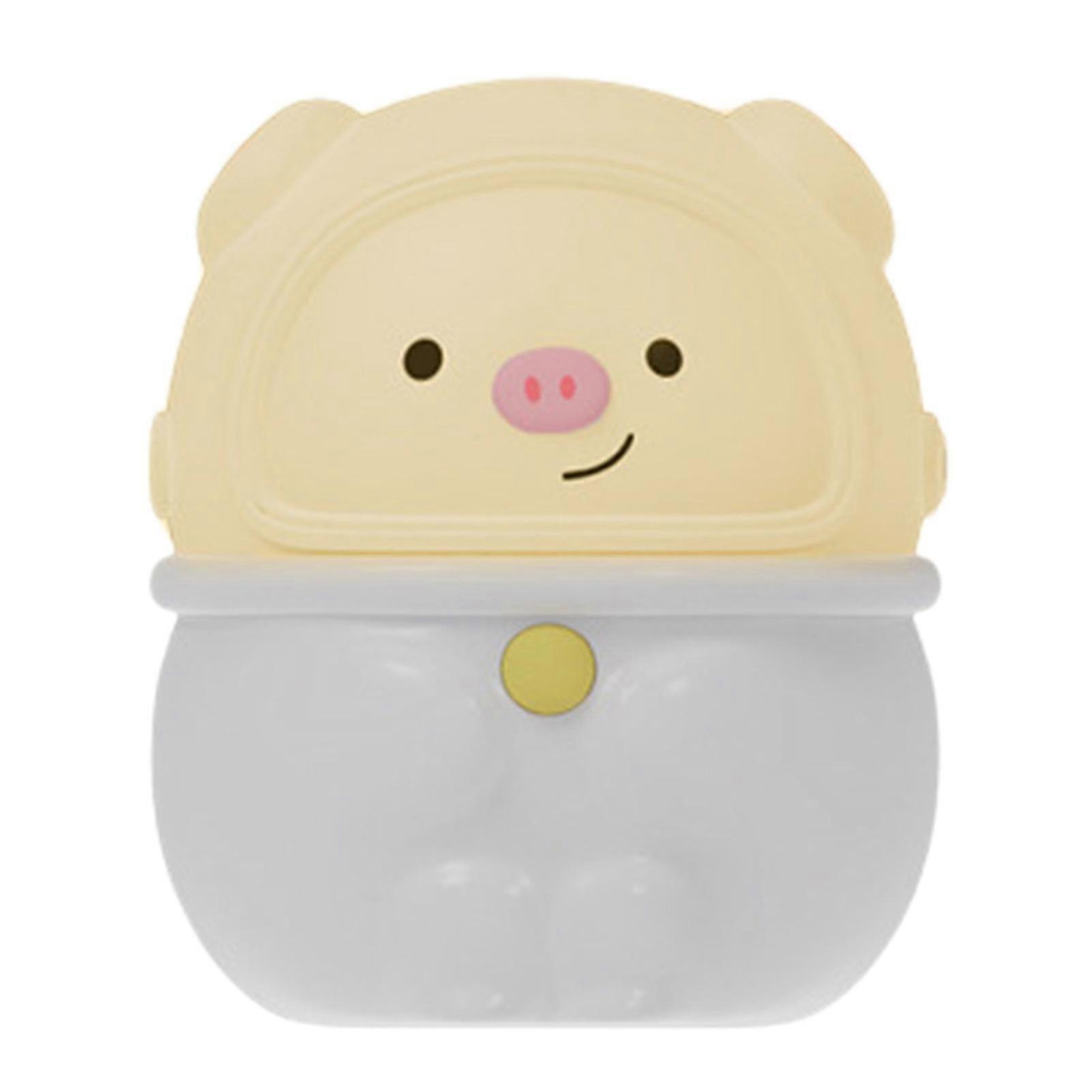 1 Set LED Light Creative Shape Adorable Appearance Non-Glaring Timing Function Brightness Adjustable Illumination Silicone Little Pig Panda Bedside Li