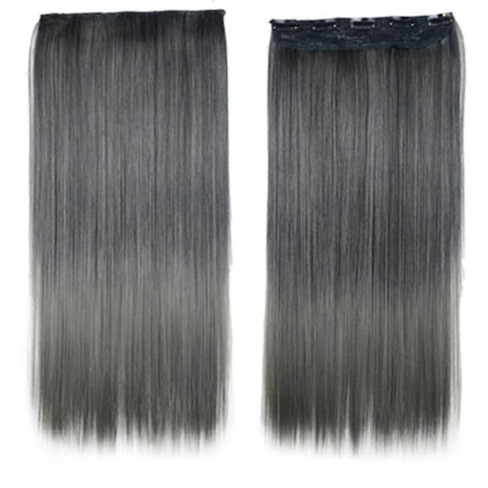 Granny Grey Hair Extension Invisible Five Cards
