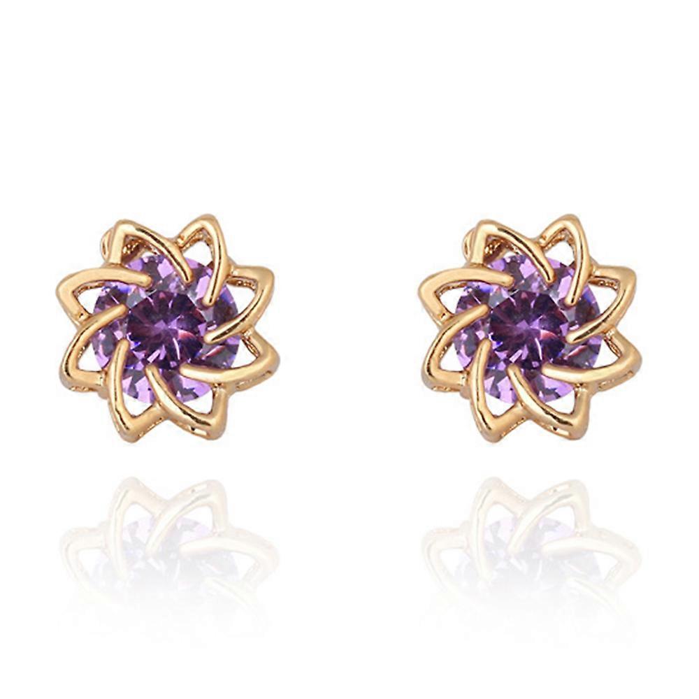 18K Gold Galvanized Austrian Zircon Earrings