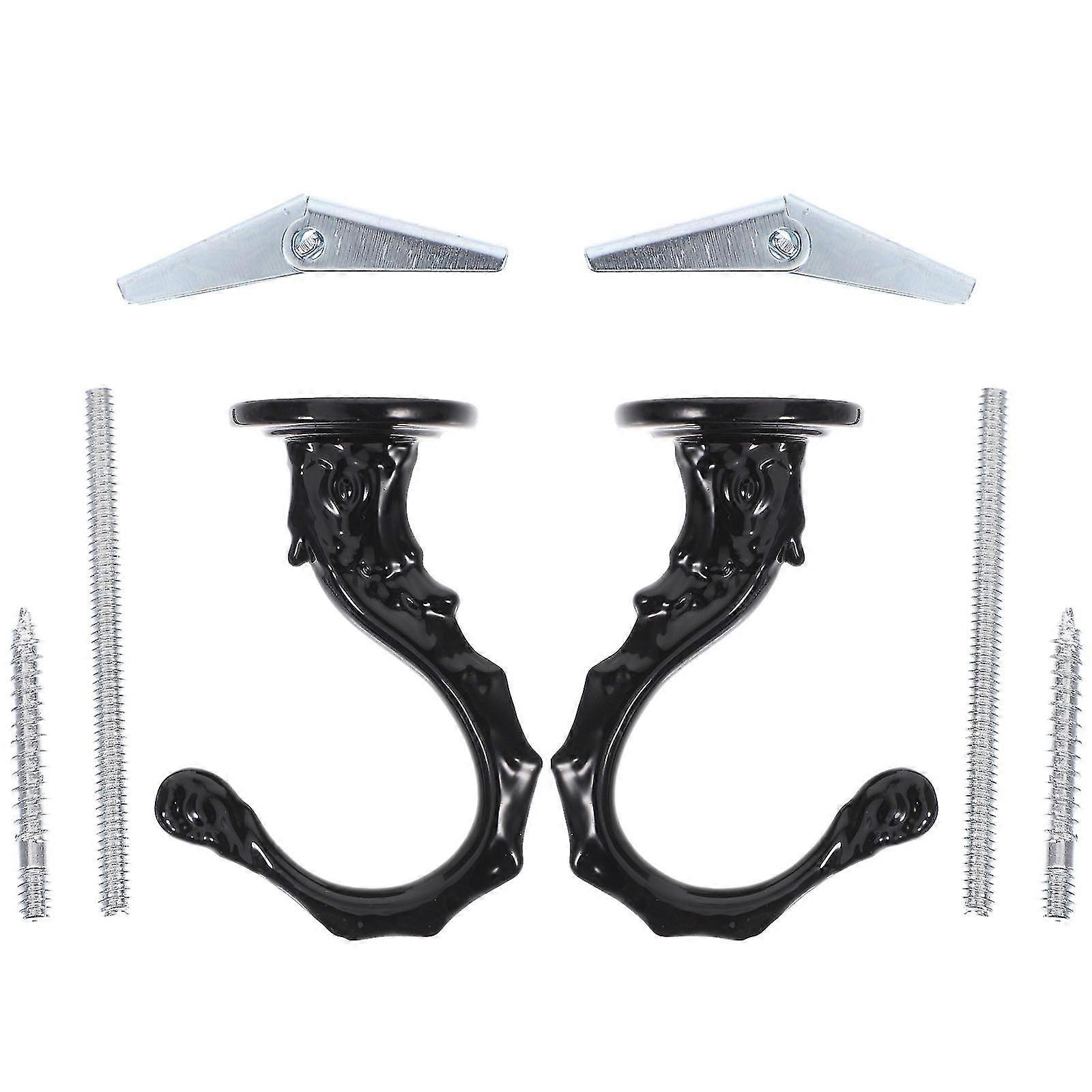 2 Pcs Wall Mounted Hooks Suspended Ceiling Hooks Ceiling Hook Light Wall Mount Hanger Bracket Hanging Basket Hooks-FCY