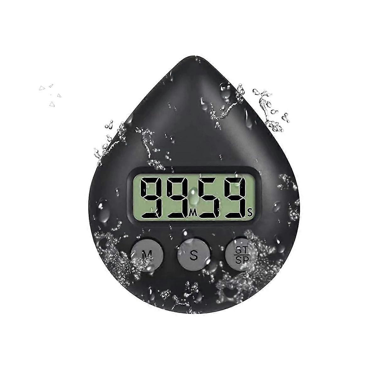 Leiser, nicht tickender batteriebetriebener Duschtimer, wasserdichter digitaler Timer, kleiner niedlicher Timer