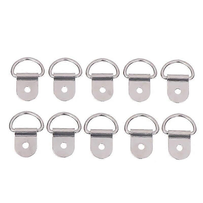 Nye 10stk sort D form træk krog binde ned ankre ring jern rustfrit stål lastbånd ring til bil lastbil trailere RV både