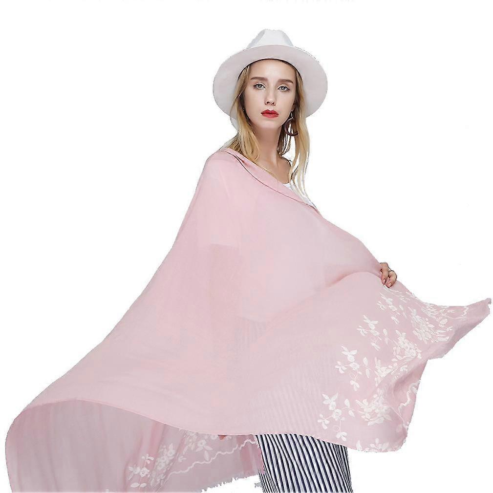 Automne Hiver Broder Écharpe Mode Enveloppes Coton Tissu Écharpe pour Dame