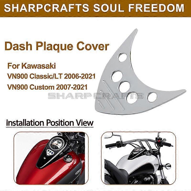 Motorcycle Accessories CNC Dash Plaque Cover Dashboard Decoration For Kawasaki 900 Custom Classic LT VN VN900 All Year Motorcycle Knee & Shin Guards