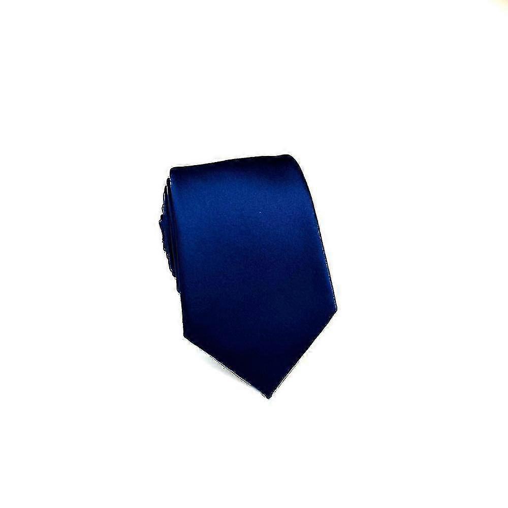 Polyester Tie Solid Color Tie Men's Tie (navy Blue)