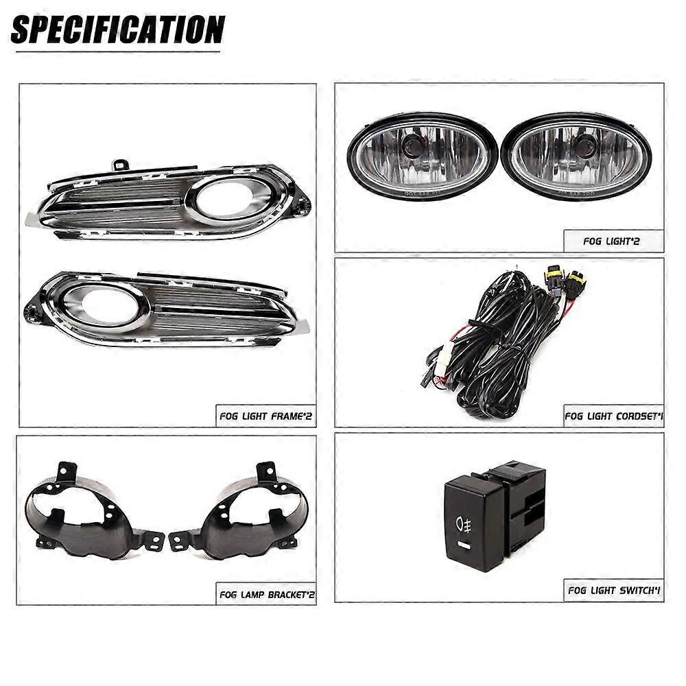 Front Bumper Fog Lamp Upgrade Kit FOR HONDA HRV HR-V VEZEL 2015 2016 2017 2018 Version Additional Foglight Set Switch + Wiring